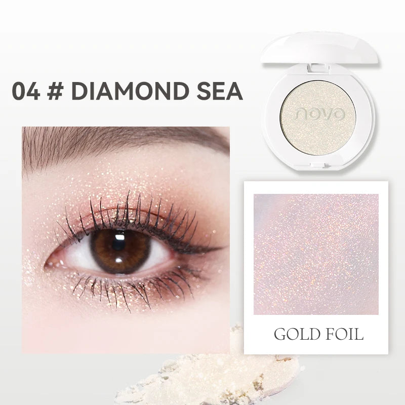 Single Glitter Eyeshadow, Lightweight Glitter And Matte Eyeshadow, Long Lasting, Smudge Proof, Shimmer Eyeliner And Blush Look