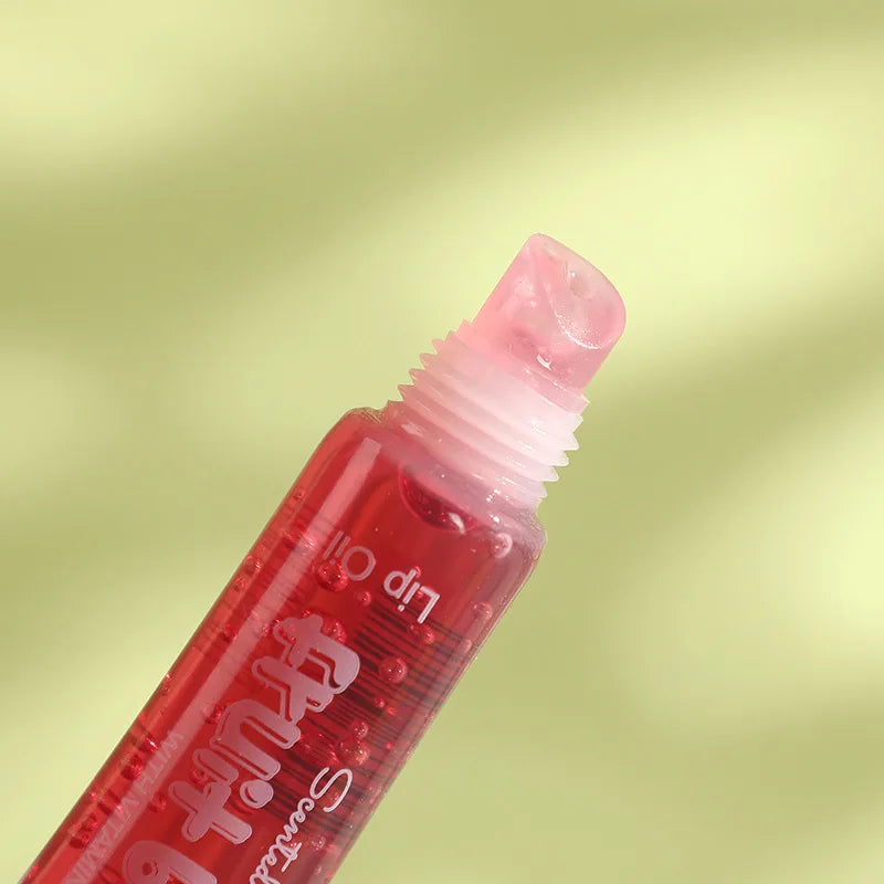 6Pcs Fruity Flavor Watery Glossy Lip Gloss Set Clear Lip Gel Plumping Hydrating Moisturizing Lip Gloss Lips Makeup