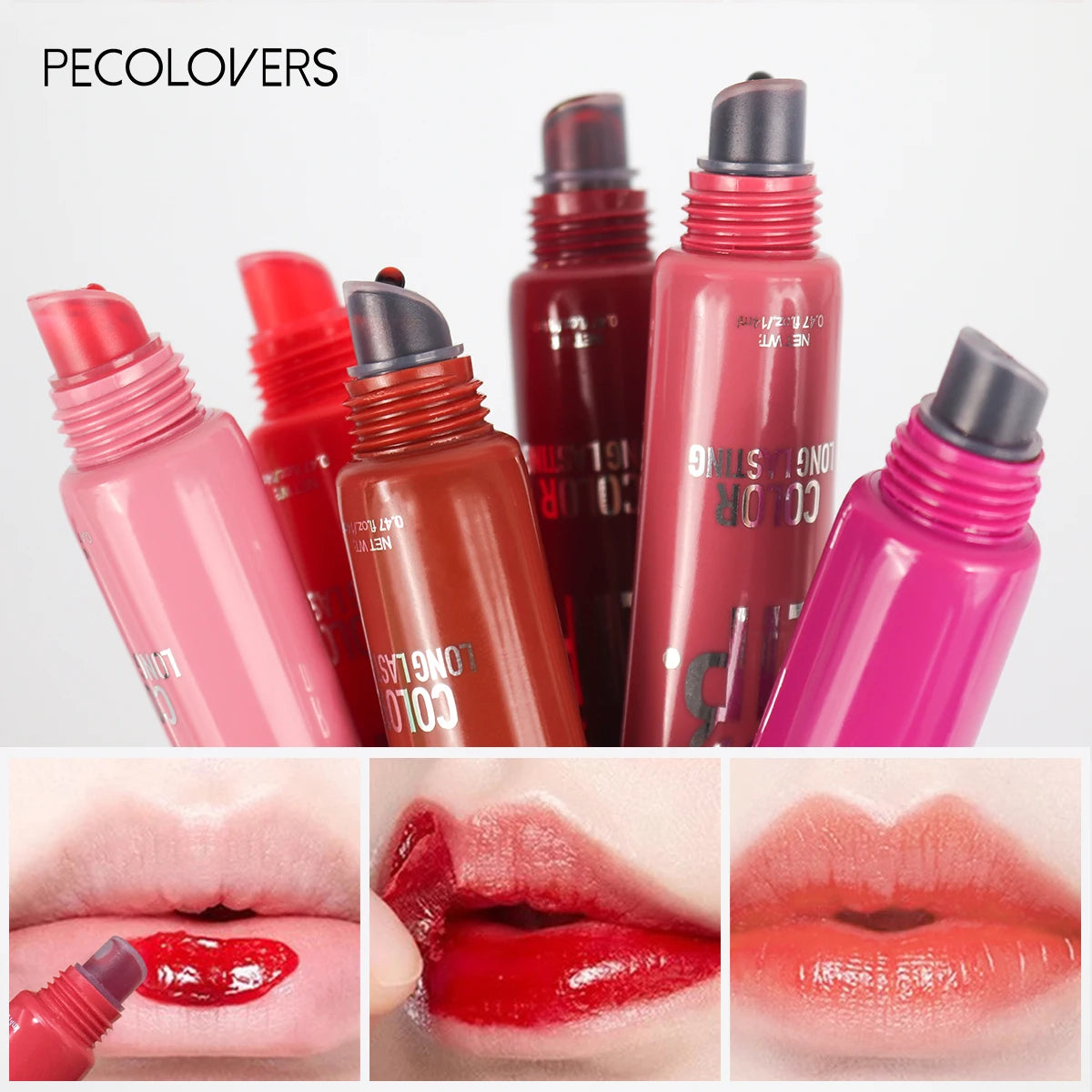 Tear-Off Lip Glaze 6 Colors Peel-Off Liquid Lipstick Waterproof Long Lasting Moisturizing Matte Red Lip Gloss Beauty Cosmetics