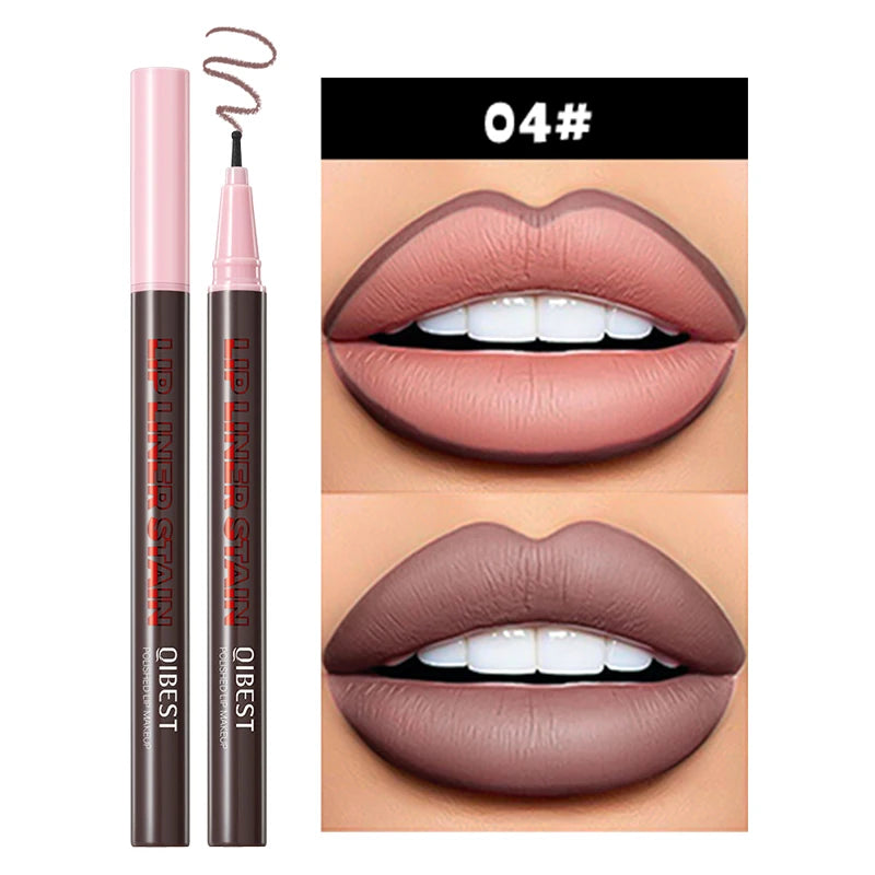 2-in-1 matte lip liner smooth application waterproof anti smudge natural makeup effect