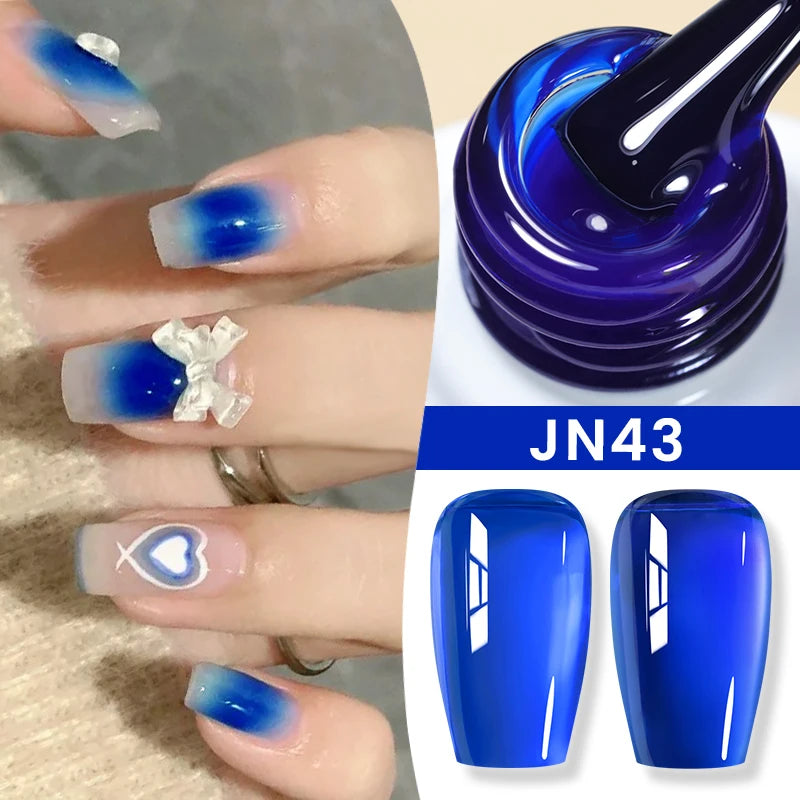 BORN PRETTY 10ml Translucent Color Gel Polish Jelly Nude Autumn Jelly Amber Semi Permanent UV Gel Nail Art Soak Off Gel Varnish