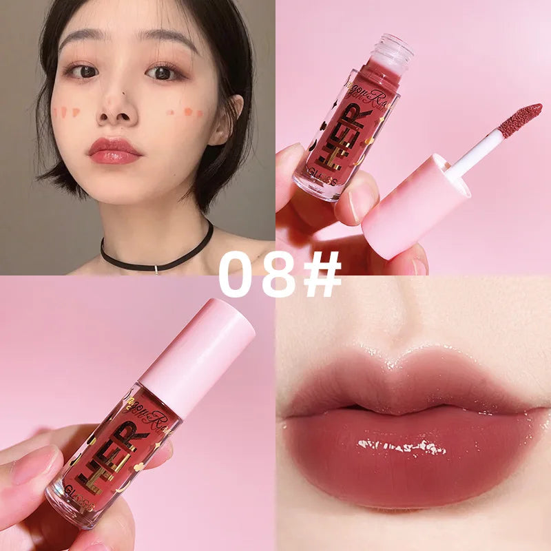Water Light Lip Gloss Moisturizing Lipstick Jelly Mirror Lip Glaze Crystal Clear Hydrating Lip Plumping Gloss Korean Makeup