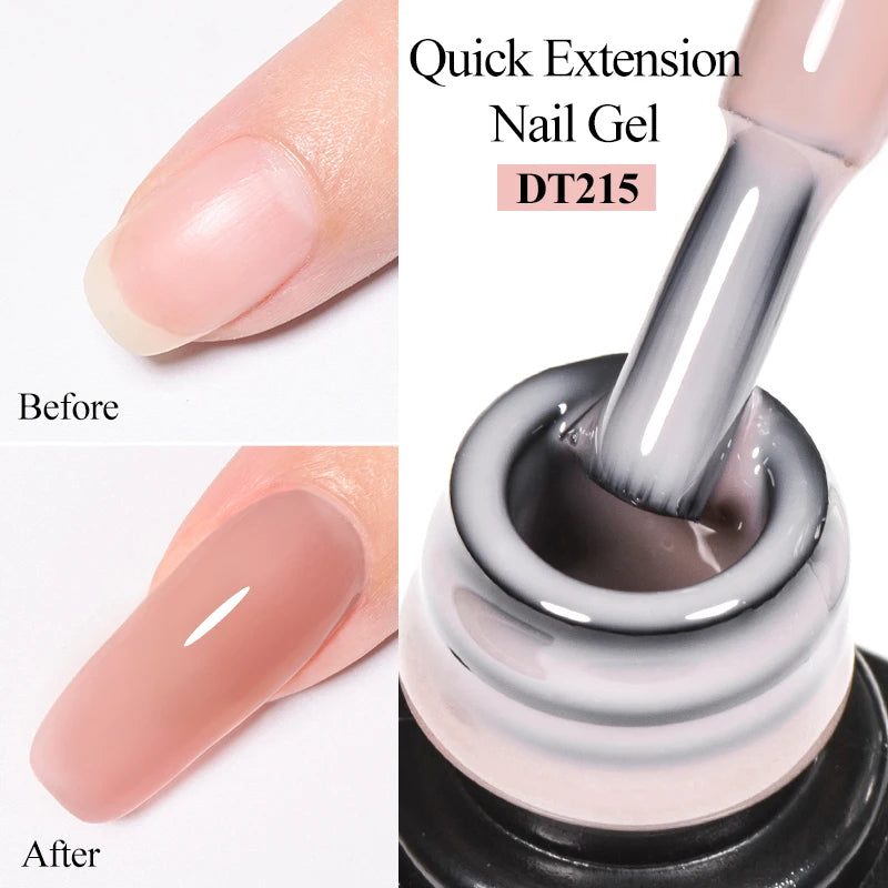Milky White Nail Extension Gel Clear Nude Building UV Gel For Nails Finger Extensions Form Tips French Nails Manicure Nail Art