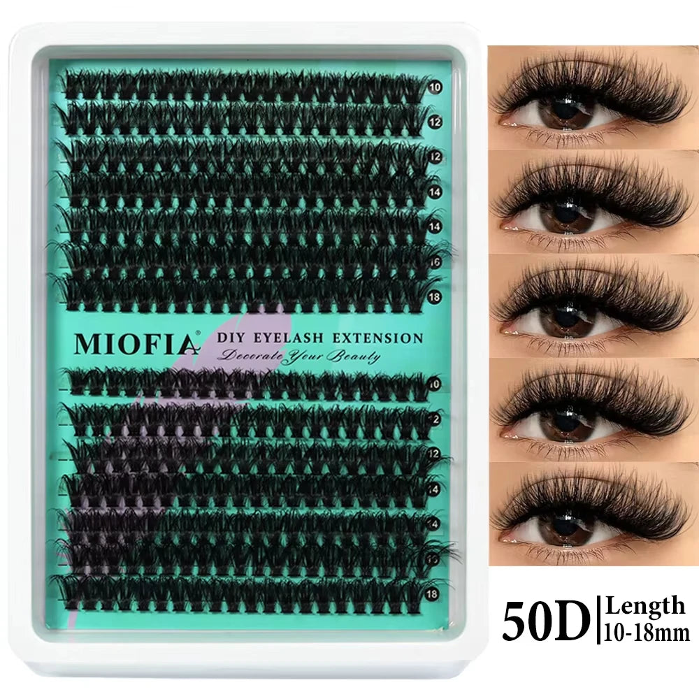 New 14/30 Rows DIY 5D Fluffy Lash Clusters 30D-150D Thick Eyelash Clusters Individual Lashes 10-18mm Cluster Eyelash Extension