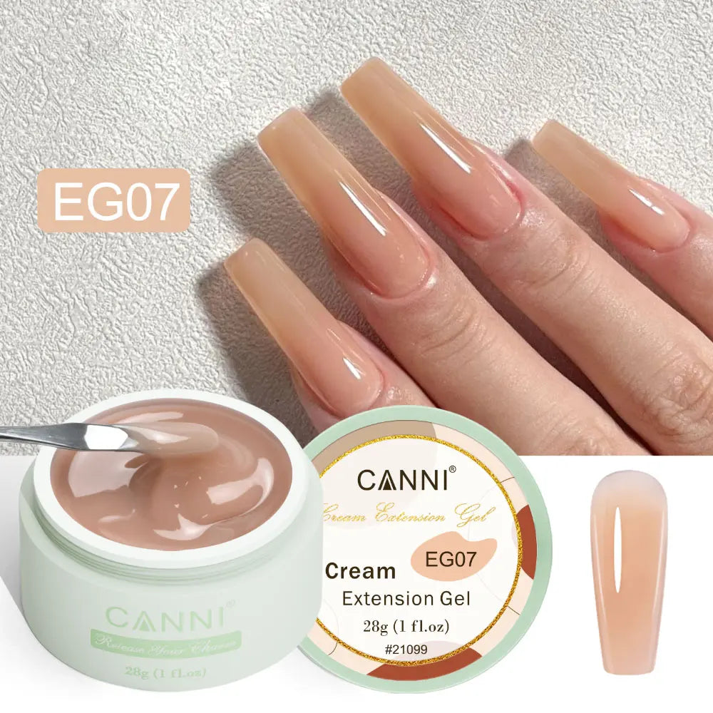 CANNI TPO FREE 28g Creamy Extension Gel 12 Colors French Jelly Nude UV LED Soak Off Jelly Nail Sculpture Extension Gel Lacquer