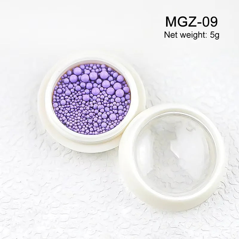 White Acrylic Flower Nail Art Decorations Mixed Size Rhinestones Red Blue Gem Manicure Tools Accessories DIY Nails Design 5g