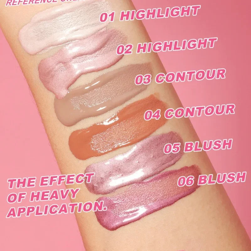 Liquid Highlighting Stick Contouring & Blush Multi-purpose Makeup Air Cushion Pen Face Natural Shimmer Cheeks Creamy Cosmetic