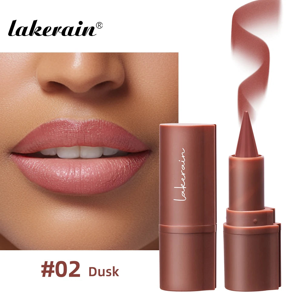 Lakerain Lip Liner Lipstick Pen Long Lasting Waterproof Gradient Quick Drying 2 IN 1 Lip Liner & Lipstick Sexy Matte Cosmetic