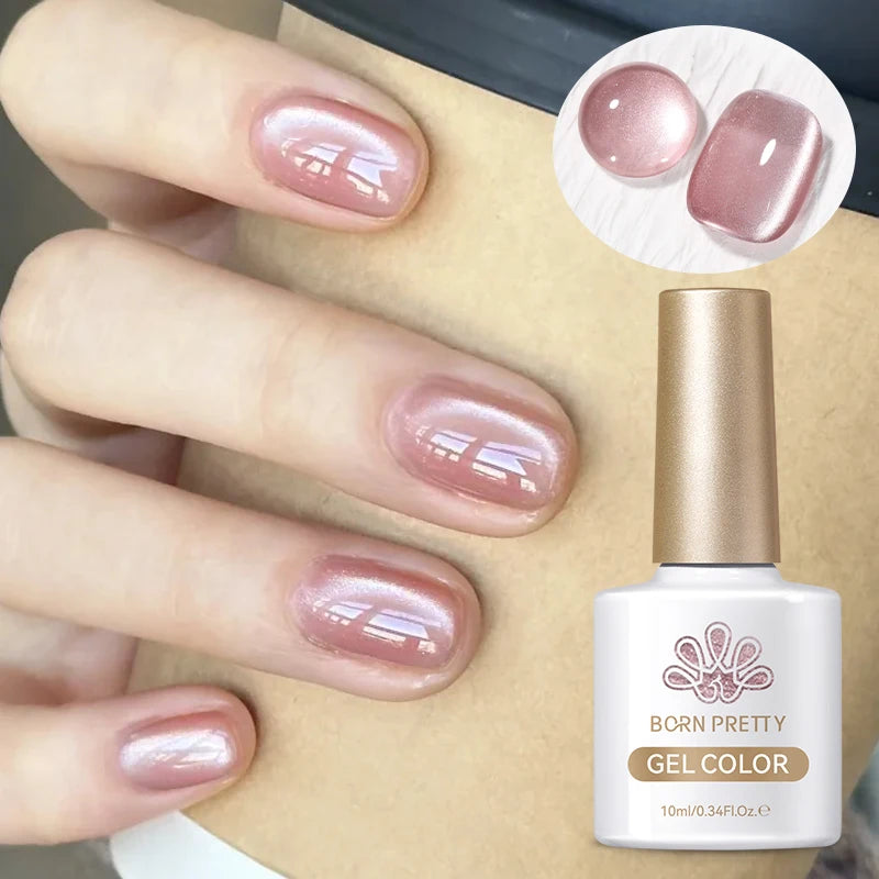 BORN PRETTY 10ml Wishing Apple Red Glass Bead Cat Magnetic Gel ultra Shine Soak Off UV Gel Nail Art Varnish Nail Supplies