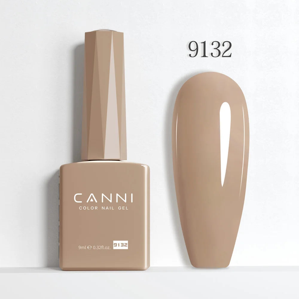 CANNI Hema Free Nail Gel Polish Fall Color Collection Semi Permanent Diamong Long Wear Top Coat Red Gorgeous JellyNude Color 9ml