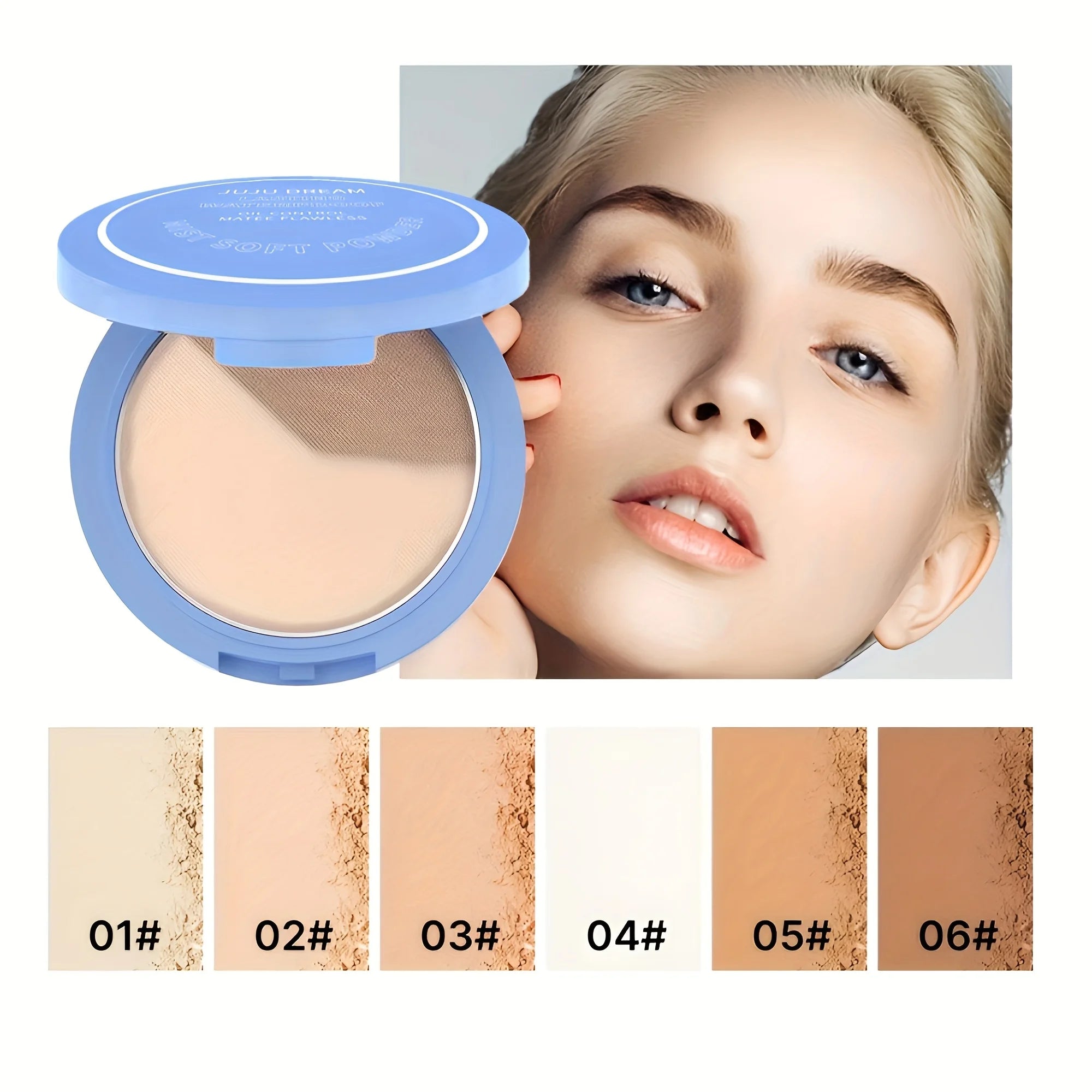 Silk Soft Pressed Powder OilControl Smooth Cake Makeup Lightweight Mist Matte Powder full Coverage Concealer Last Setting Powder