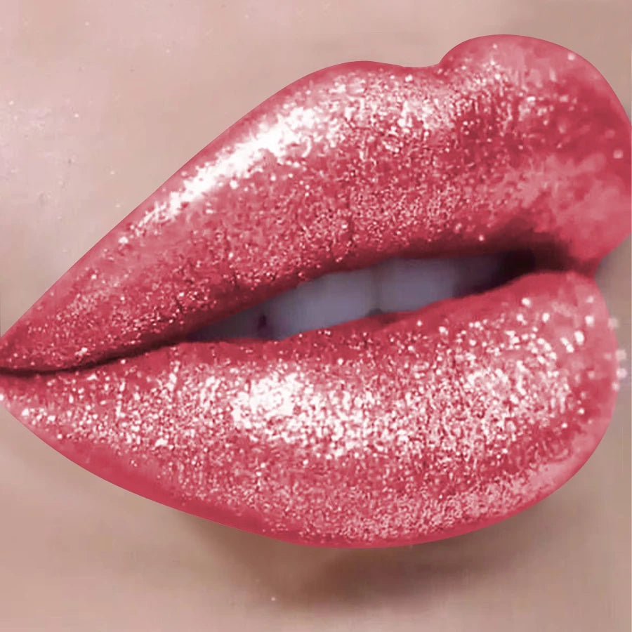 18 Colors Diamonds Glitter Lip Gloss Long Lasting Waterproof Liquid Lipstick Pearl Shining Lip Color Sparking Lip Makeup Women