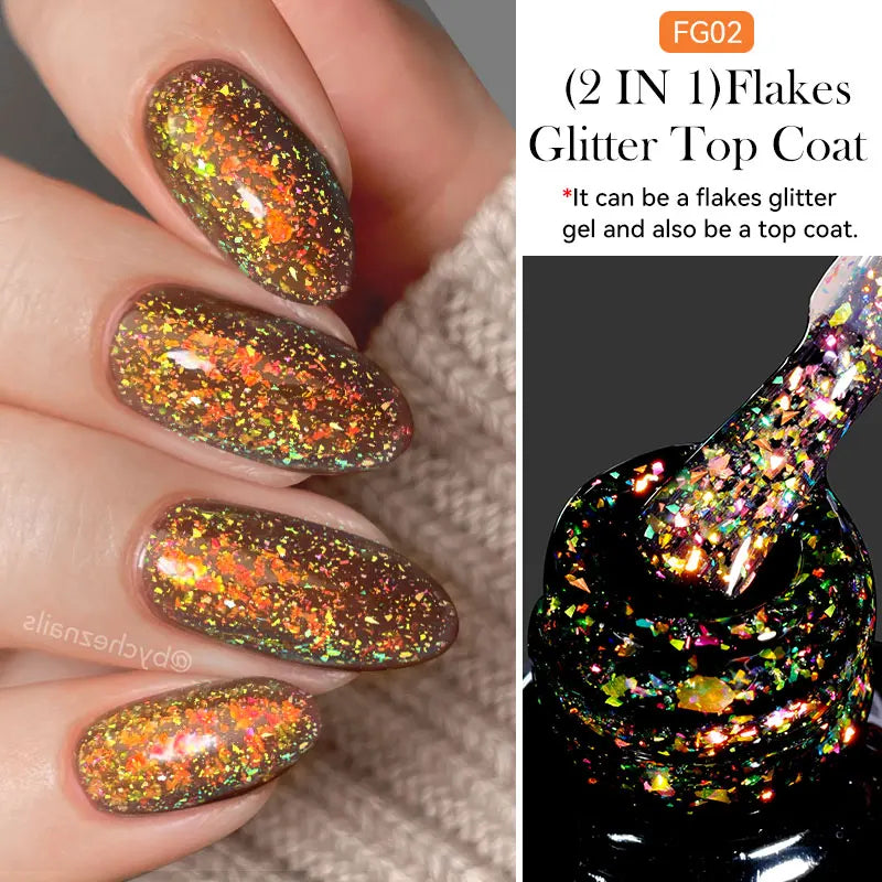 LILYCUTE 7ML Black Silver Red Reflective Glitter Gel Nail Polish Sparkling French Soak Off Long Lasting Manicure Nails Art Gel