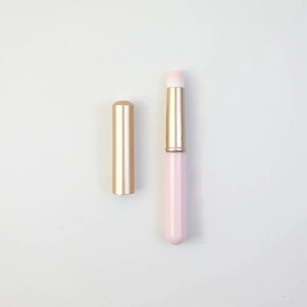 Portable Gold Silver Lips Makeup Brush Pen Metal Handle Cosmetic Lipgloss Lipstick Lip Gloss Brush With Protect Cap Maquiagem