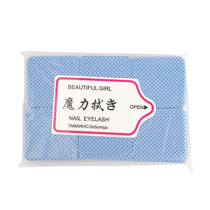 300pcs Lint-Free Eyelash Glue Wipes Paper Gel Remover Clean Month of Bottle Cotton Pads Beauty Cleaning Nail Art Makeup Tools