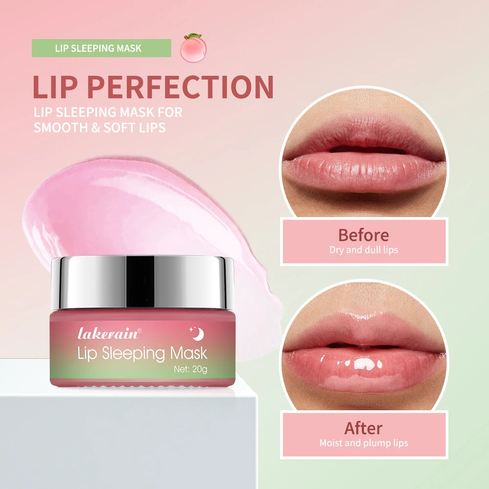 Jelly Peach Lip Sleeping Mask Hydrated Strong Barrier Lip Repair Nourish Protect Volumizes Dry And Chapped Lips Care Products