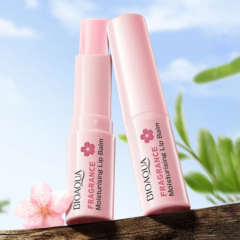 BIOAQUA Sakura Lipstick Moisturizing Lip Balm Nourishing Lip Plumper Anti Cracking Plump Lips Hydrating Lips Skin Care Cosmetics