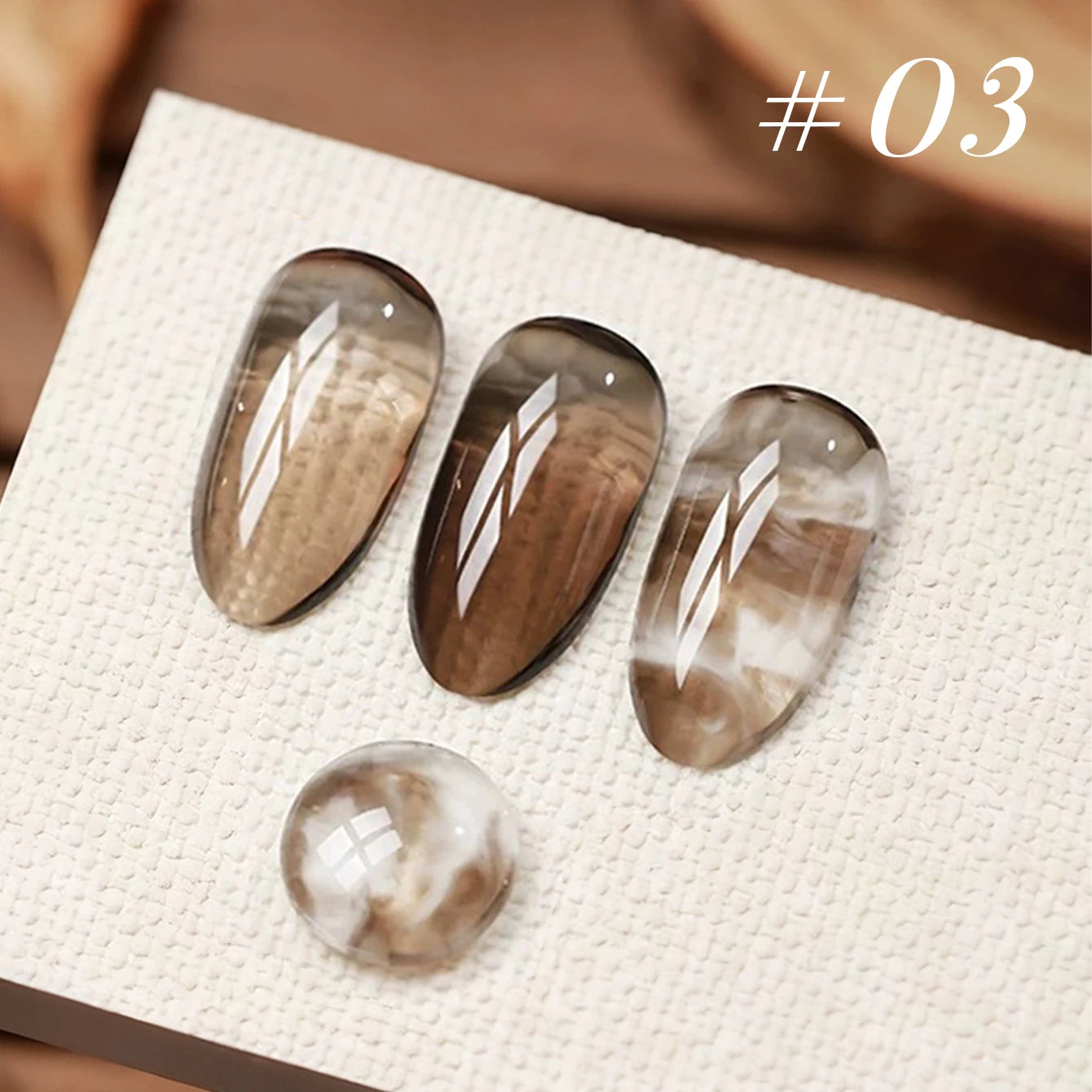 MIANEL 10ML Brown Amber Series Jelly Gel Nail Polish 2026 New Popular Ice Clear Caramel Nail Polish Black Nails 1-6pcs
