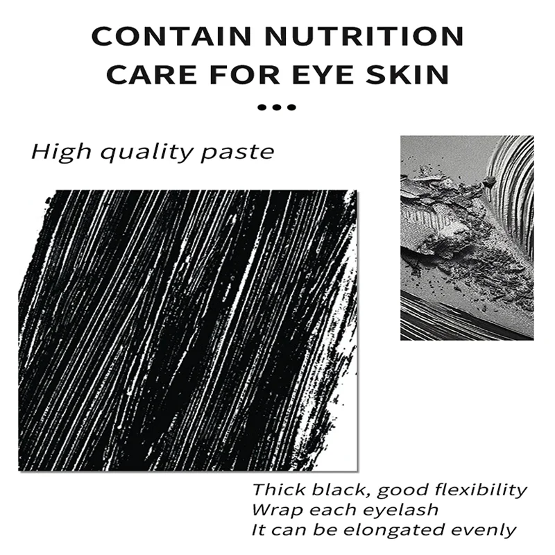 4D Waterproof Mascara - Black Lengthening & Thickening