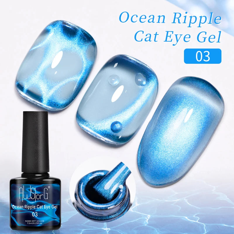 AWStorG 7.5ml Crimson Velvet Cat Eye Magnetic Gel Nail Polish Shiny Ruby Red Cat Eye Gel Soak Off UV Semi-Permanent Nail Art