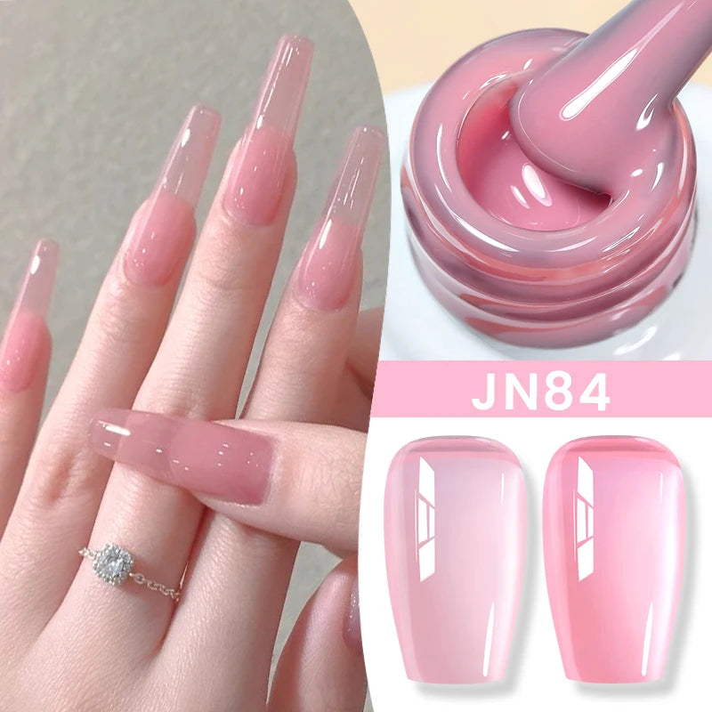 BORN PRETTY 10ml Translucent Color Gel Polish Jelly Nude Autumn Jelly Amber Semi Permanent UV Gel Nail Art Soak Off Gel Varnish