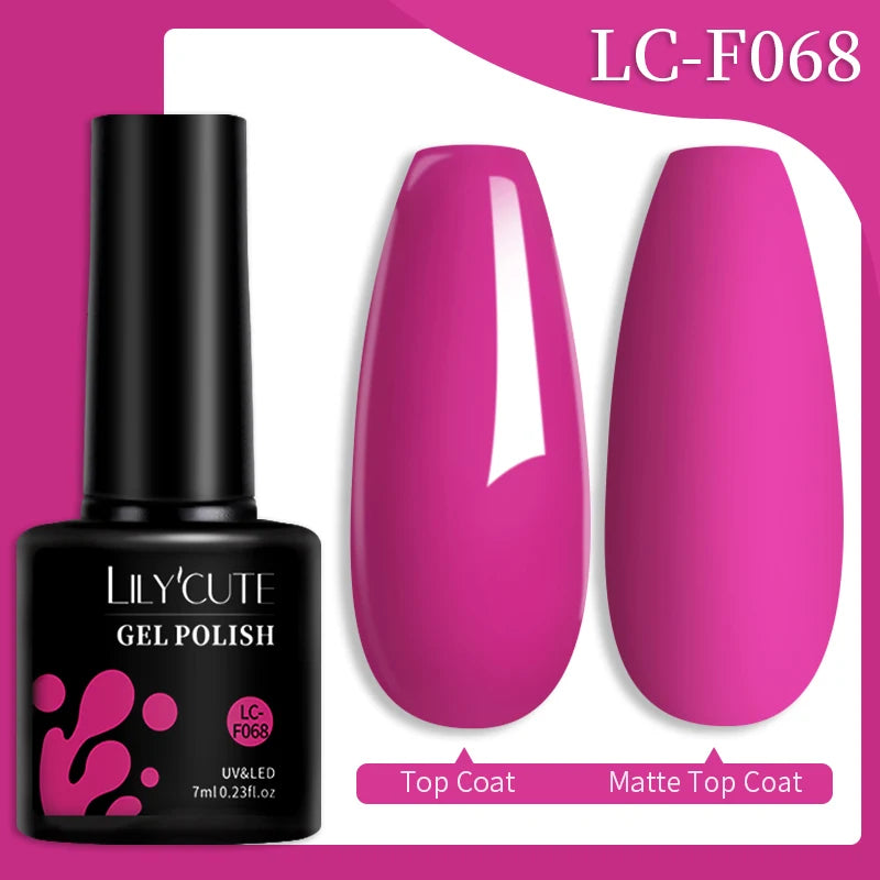 LILYCUTE 7ML Black Silver Red Reflective Glitter Gel Nail Polish Sparkling French Soak Off Long Lasting Manicure Nails Art Gel