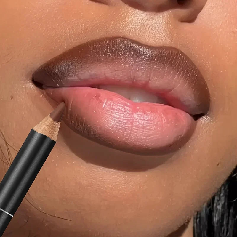 Velvet Matte Lip Liner, Waterproof Non-Fading Long Lasting Lip Pencil, Smooth Application Lip Contour Makeup for Women