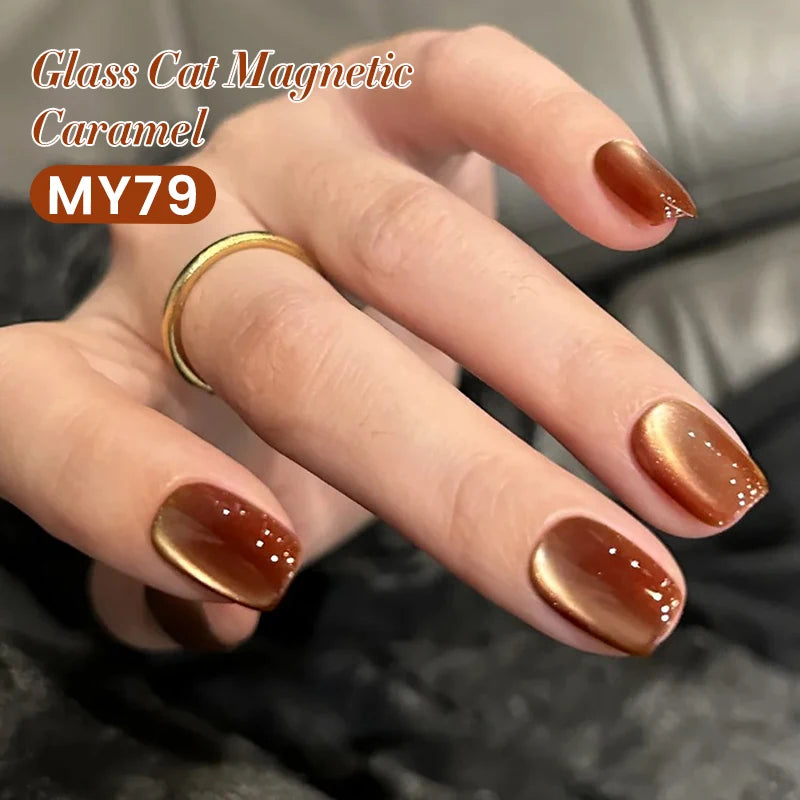 BORN PRETTY 10ml Wishing Apple Red Glass Bead Cat Magnetic Gel ultra Shine Soak Off UV Gel Nail Art Varnish Nail Supplies