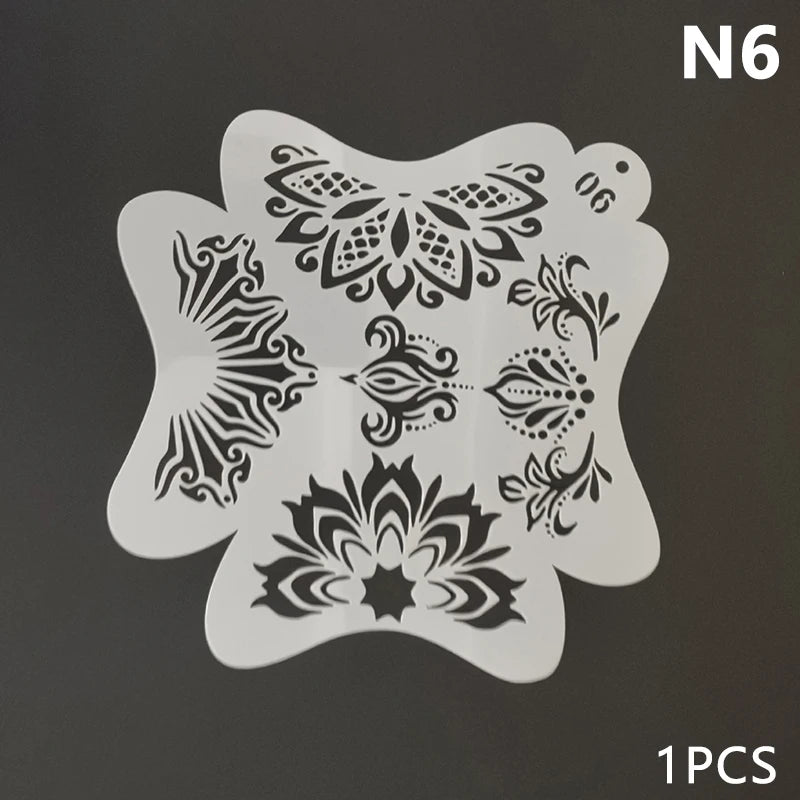 Stencils For Body Painting Face Art Stamps Temporary Tattoos Reusable Stencils Plastics