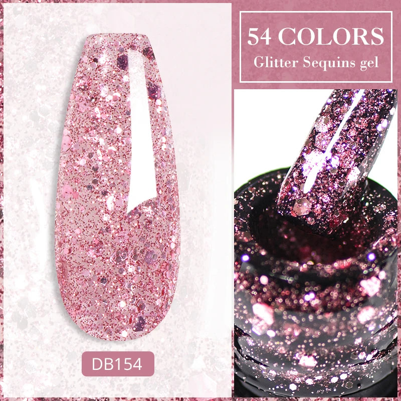 7ML Ice Transparent Glass Bead Moonlight Cat Eye Magnet Gel Nail Polish Jelly Ultra Shine Glitter Semi Permanent Soak Off UV Gel