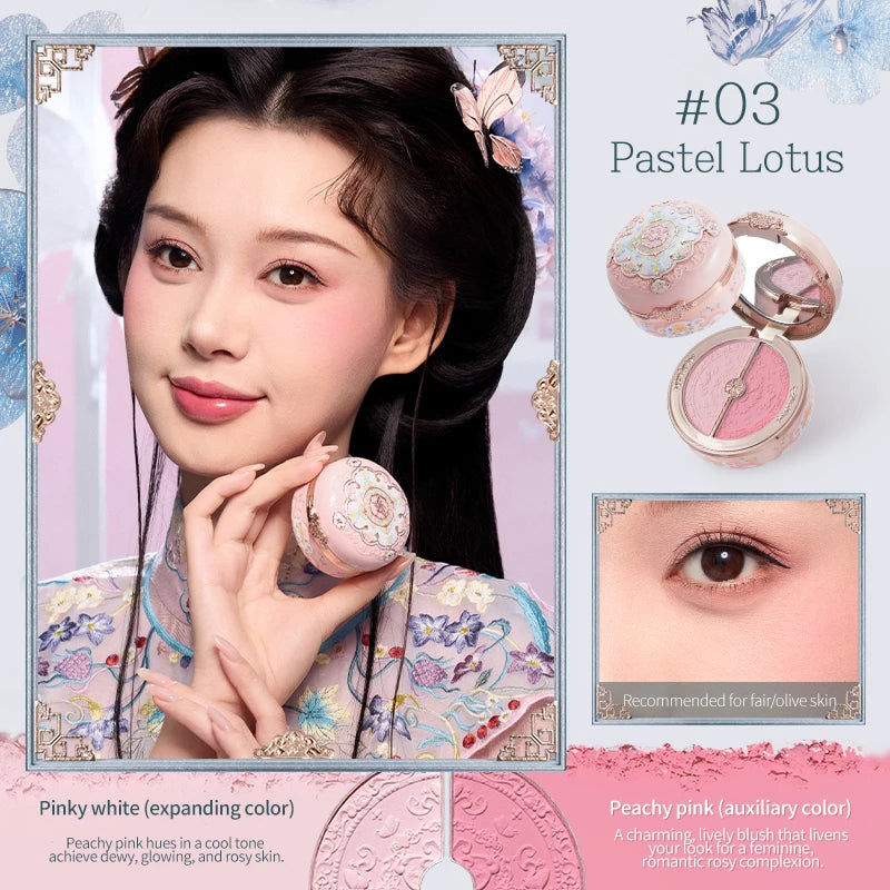 Flower Knows Butterfly Cloud Collar Collection Rouge Box Highlighting & Blush Duo Powder Brightening Auxiliary colors 6g