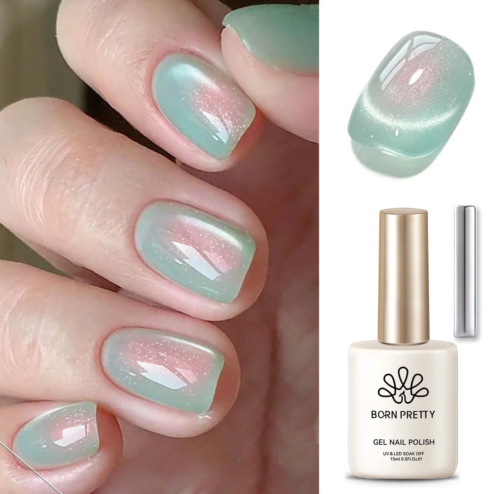 BORN PRETTY Milky Jelly Rubber Base Gel for Gel Nail Polish 15ml Russian Self-leveling Nude Color Soak Off Semi Permanent UV Gel