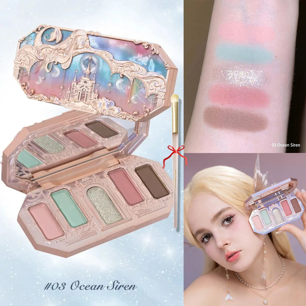 Flower Knows Swan Ballet 6-Color Eyeshadow Palette