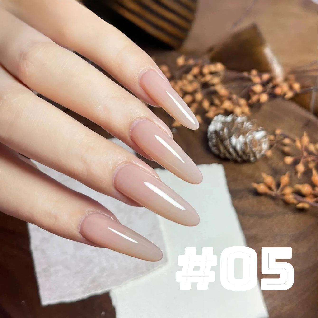 MIANEL  12ML Japanese Style Fairy Gel Nail Polish White Pink Nude Color Ice Clear Nail Polish Pink Nails Summer Nails 1-24pcs