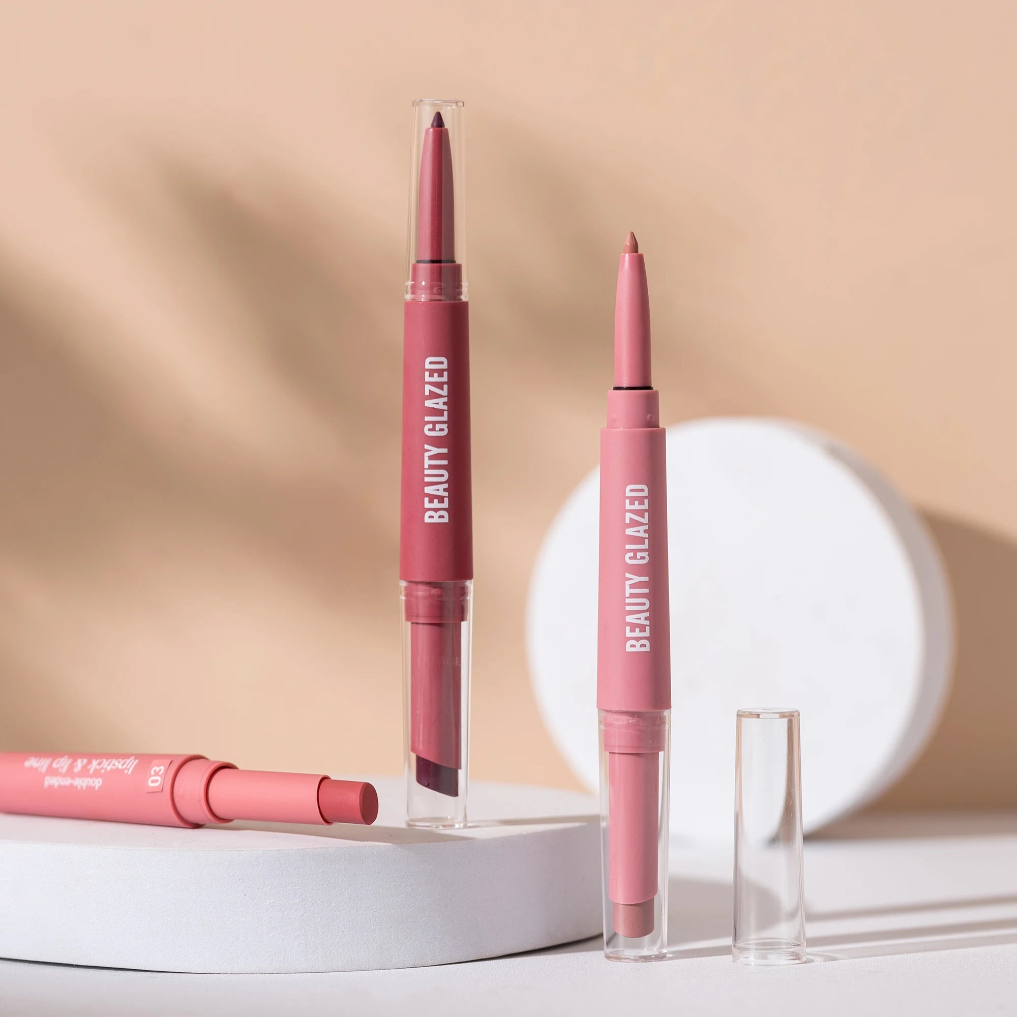 Lip Liner And Lipstick Pen, 2-in-1 Double-headed Lipstick Set , Waterproof Long Lasting Matte Lipstick Gift, Suitable For Daily