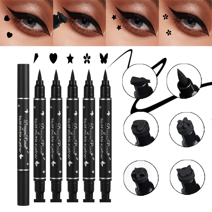 Double-Ended Stamp Liquid Eyeliner - Waterproof & Smudge-Proof