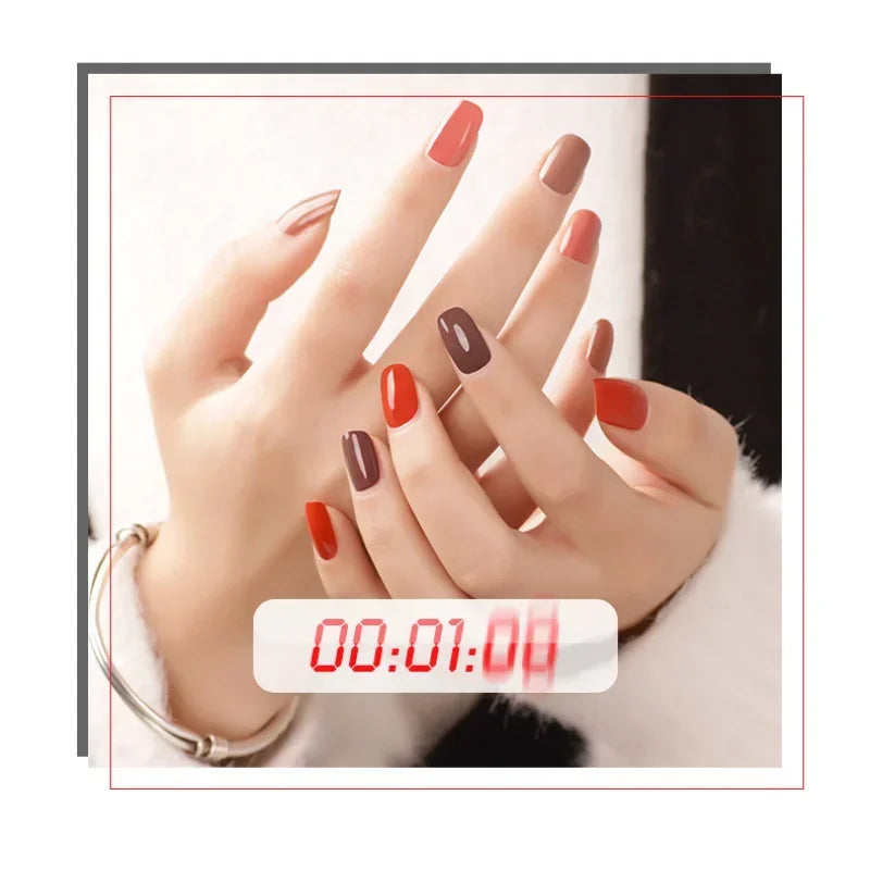 No-bake Nail Polish Nail Art Tearable Quick Dry Normal Without Lamp Nail Polish Glitter Sequins UV Varnish Nails Tools