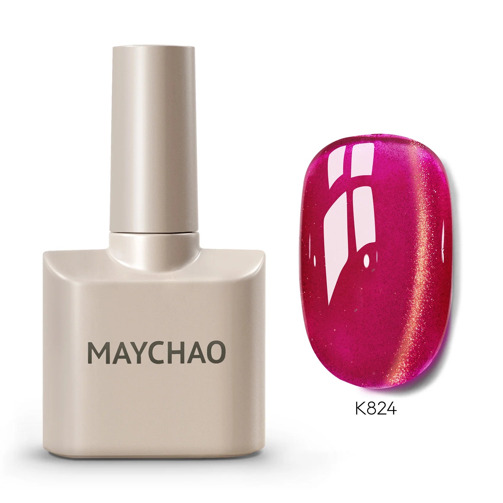 MAYCHAORomantic Galaxy Cat Eye Gel Nail Polish With Magnet Soak off UV Holographic Magnetic Rainbow Gel Polish for Nail Manicure