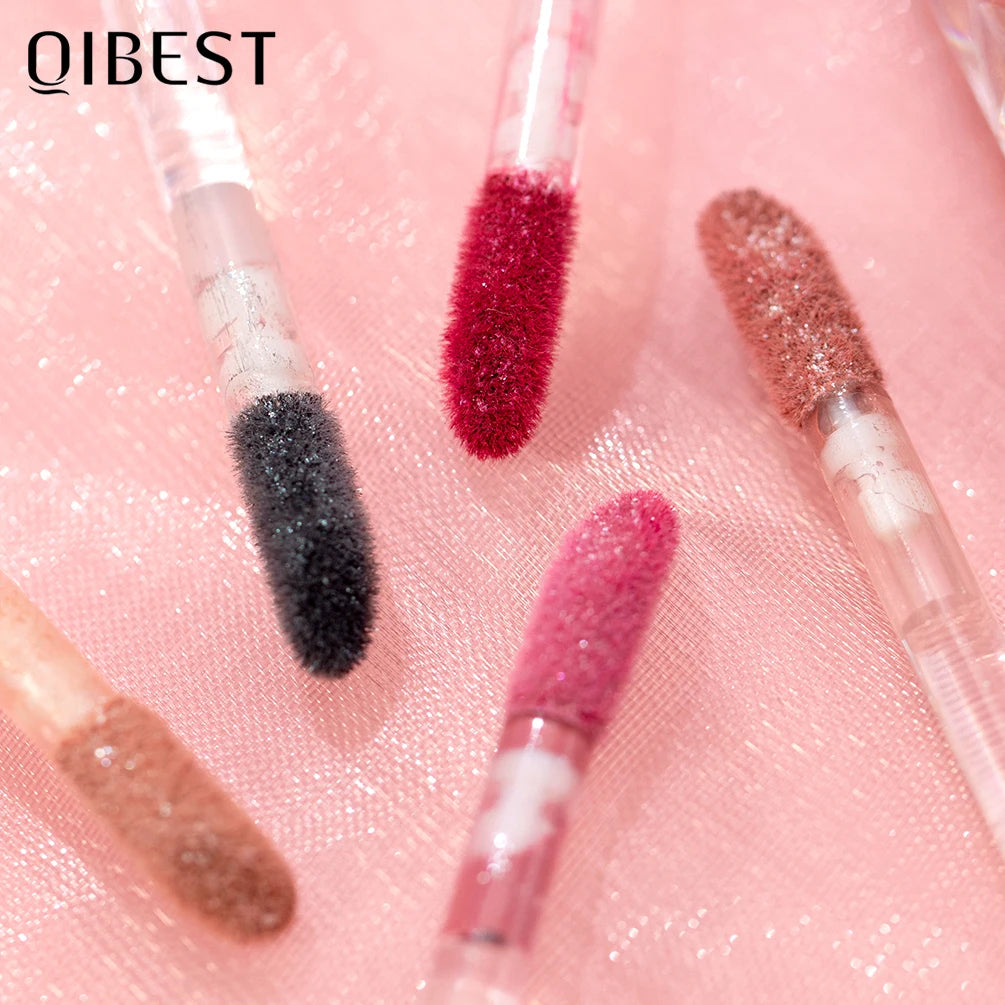Qibest Glitter Shimmer Liquid Lipstick - Matte Waterproof Lip Gloss