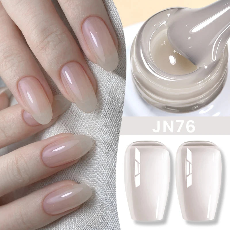 BORN PRETTY 10ml Translucent Color Gel Polish Jelly Nude Autumn Jelly Amber Semi Permanent UV Gel Nail Art Soak Off Gel Varnish