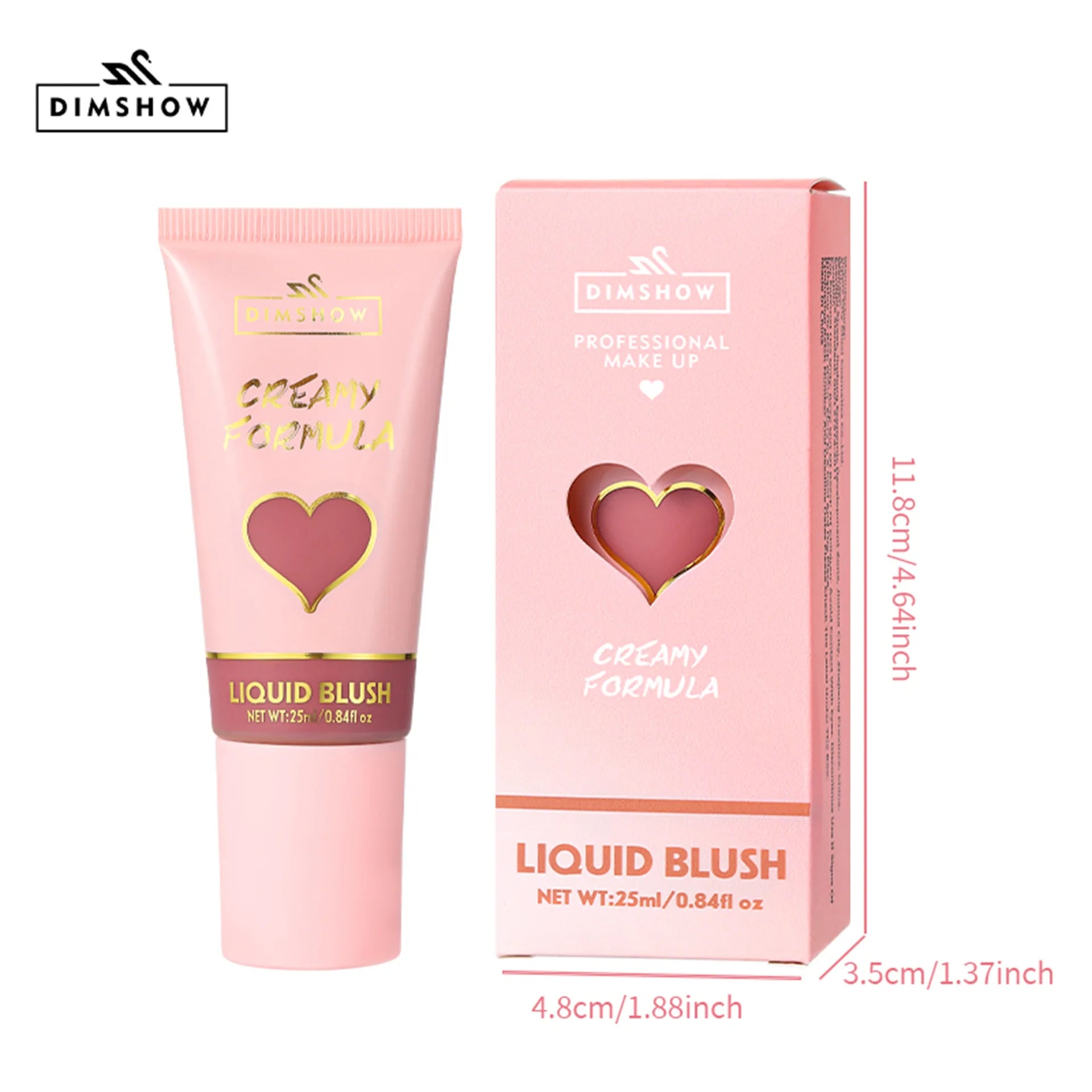 DIMSHOW 6 Color Head sponge head velvet skin sense lips and cheeks with low light moisturizing water and easy color blush