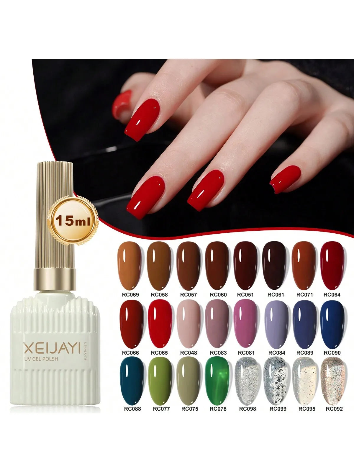 1pc 15ML 24Colors Gel Nail Polish For All Seasons With 102 Colors For Choose For Nail Decoration In Nail Salons