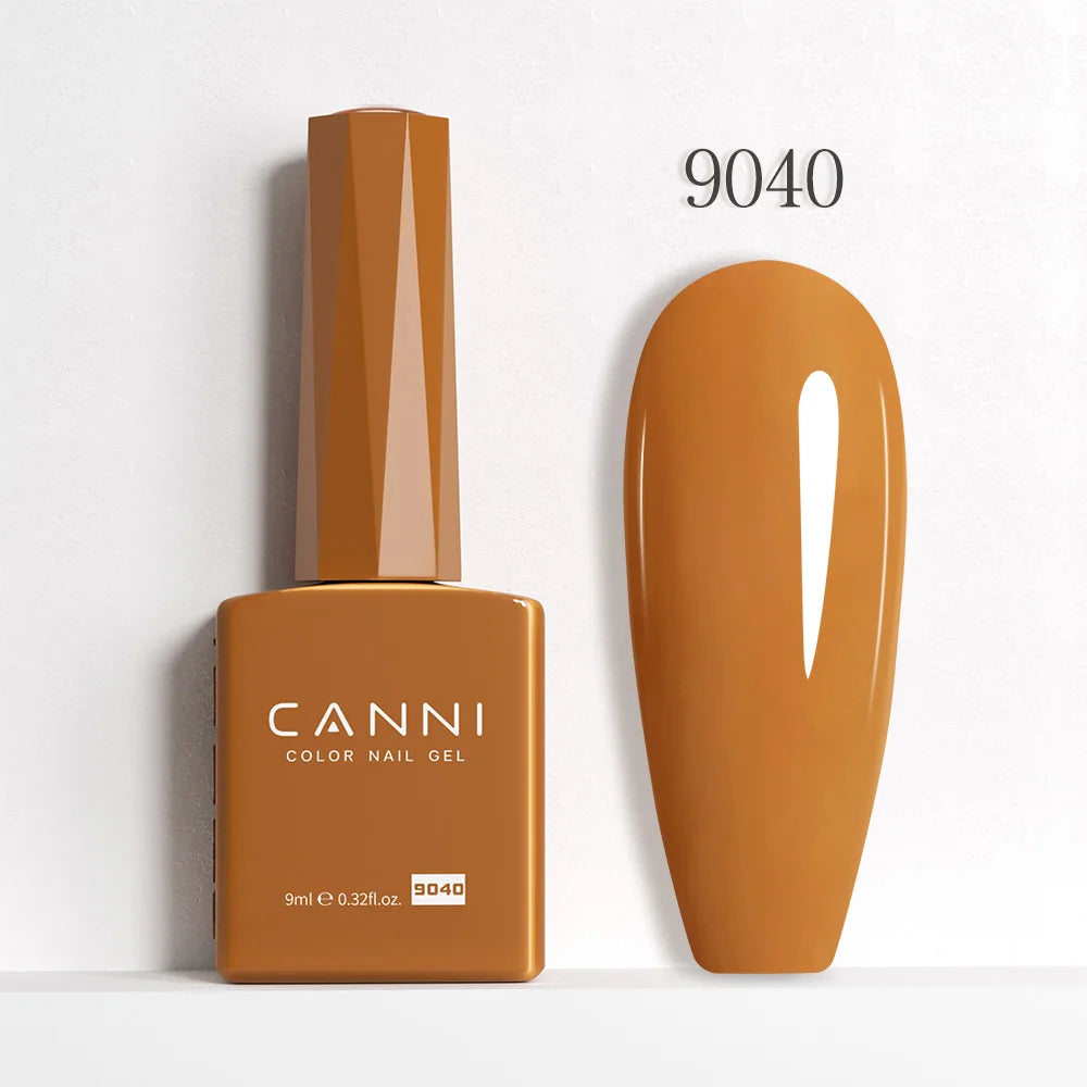CANNI Hema Free Nail Gel Polish Fall Color Collection Semi Permanent Diamong Long Wear Top Coat Red Gorgeous JellyNude Color 9ml