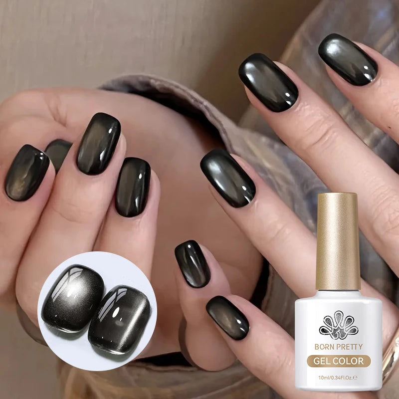 BORN PRETTY 10ml Wishing Apple Red Glass Bead Cat Magnetic Gel ultra Shine Soak Off UV Gel Nail Art Varnish Nail Supplies