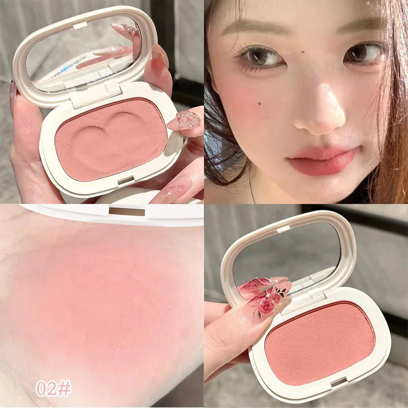 Phantom Bear Single-Color Blush Cream — Mochi Texture, Powder-Free Formula, Low-Saturation, Long-Lasting Natural Matte Finish