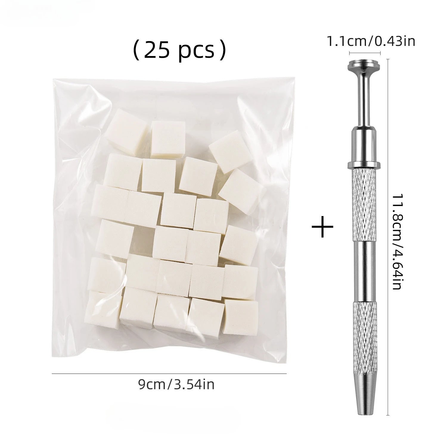 25/50/100Pcs Square Nail Art Sponge Set Gradient Nail Brushes Gel Polish Design Nail Sponge Grab Pen Manicure Supplies 229w