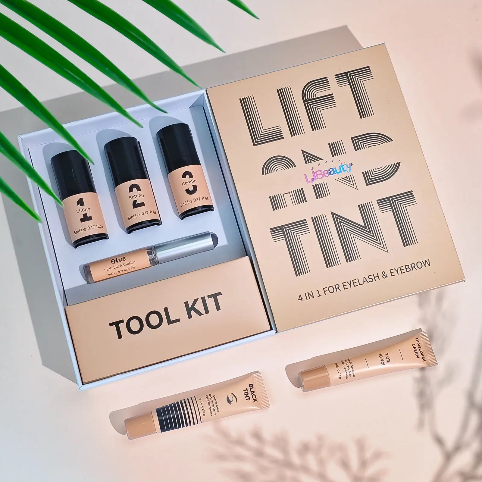 Libeauty Lash Lift and Brow Lamination Kit with Black Tint