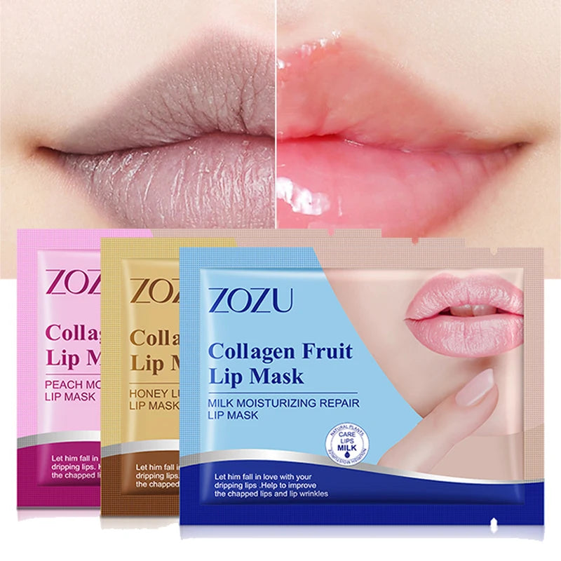 10pcs ZOZU Crystal Collagen Lip Mask Plump Lips Moisturizing Anti Wrinkles Nourishing Lip Patches Plumper Beauty Skin Care