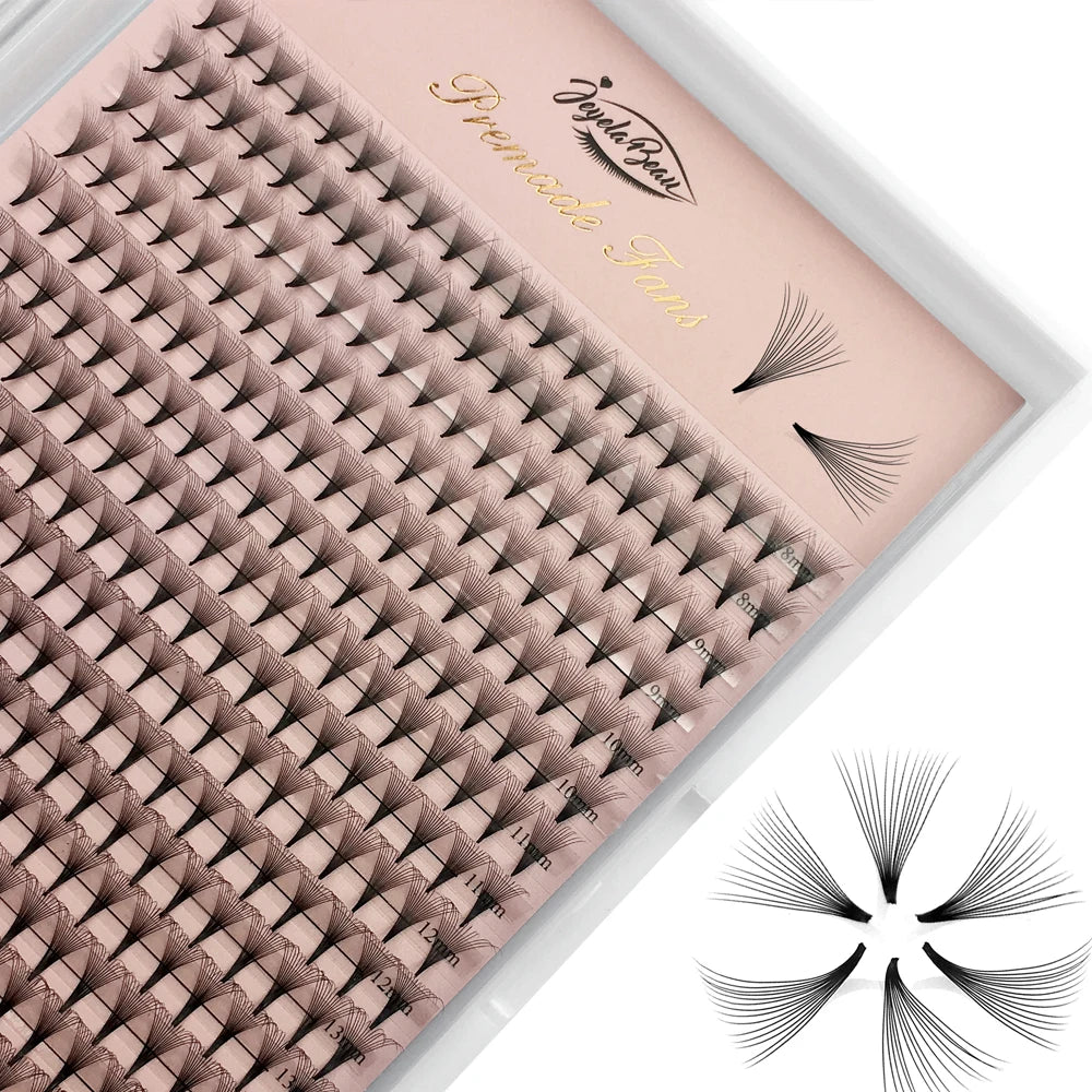 Goddess Premade Volume Fans 4D 5D 6D 7D 8D 10D 12D 14D 16D 20D Individual Lashes Extension Pointy Stem 320 Fans  Faux Mink