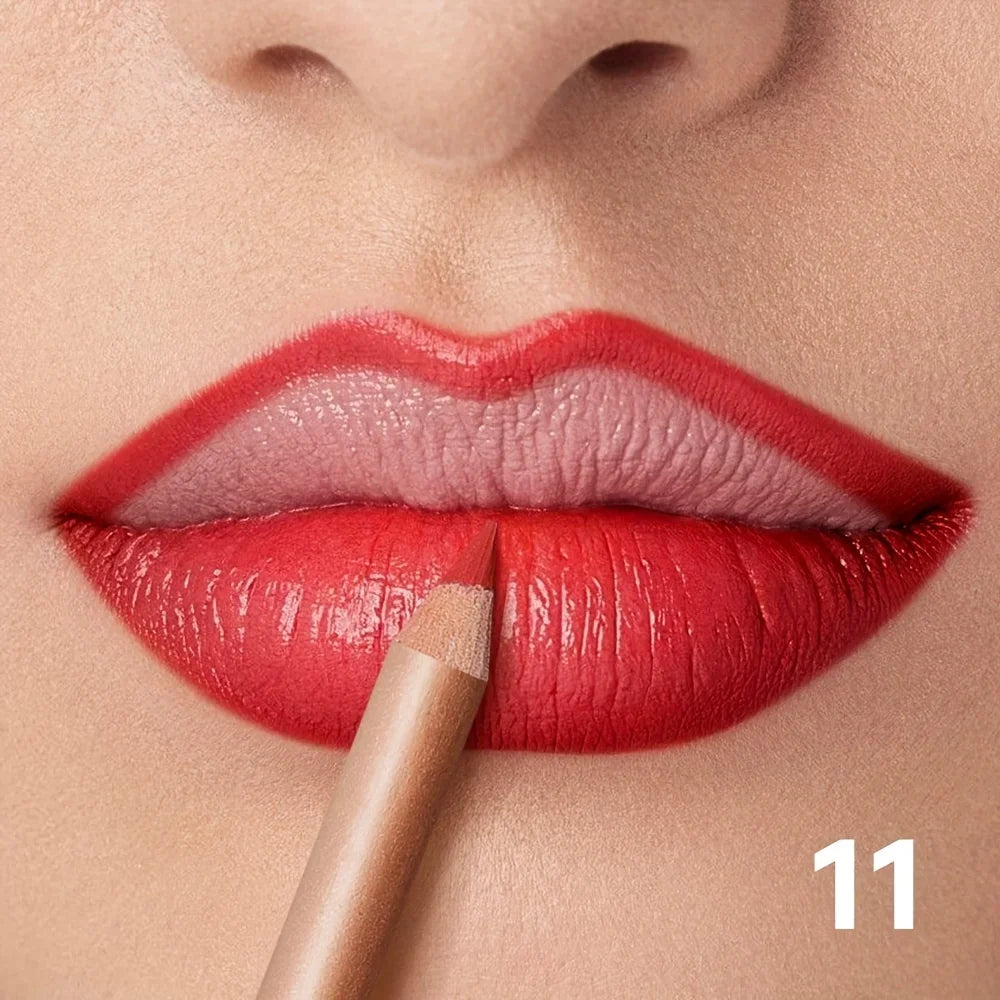 Waterproof Matte Lip Liner, Long Lasting High Pigment Lip Pencil, Smooth Precise Lip Contour for Women